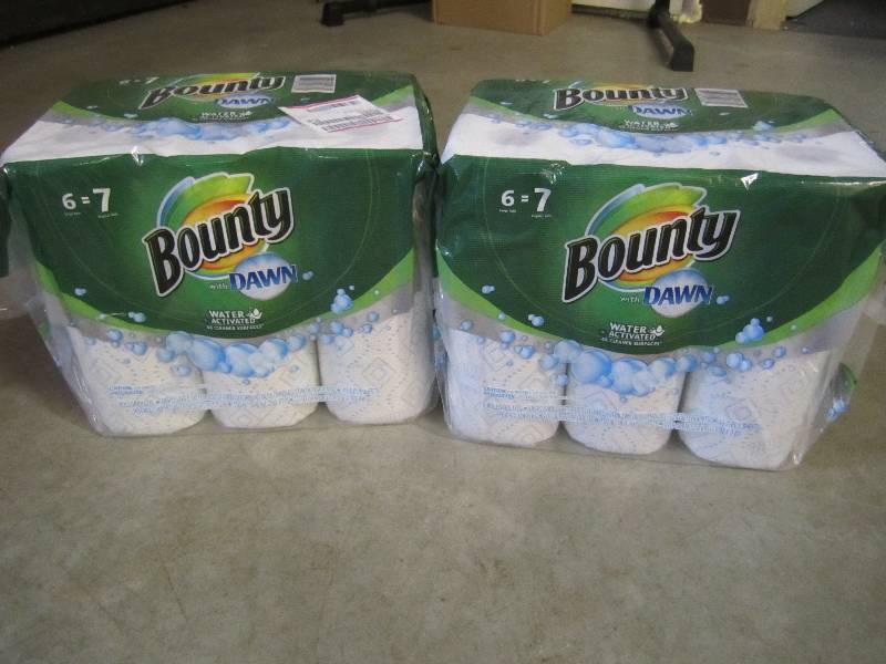 lot 171 image: Lot of 2 6pks of Bounty Paper Towel...
