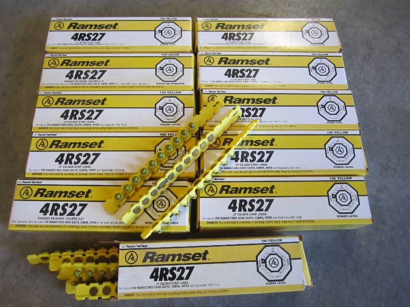 lot 243 image: Lot of 11 Boxes Ramset 4RS27 .27 Ca...