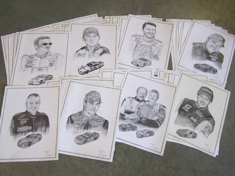 lot 277 image: Nascar Driver Prints 32 Total 11 x...