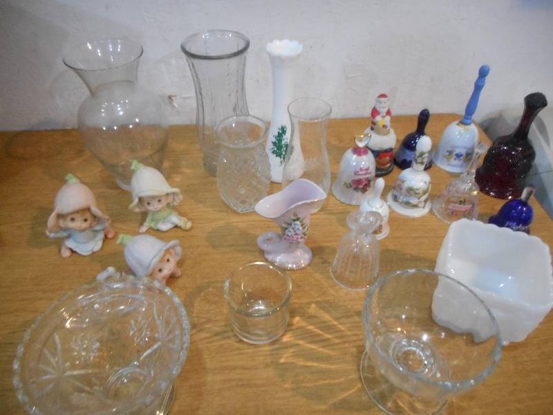 MISC LOT- BELLS COLLECTION, VASES