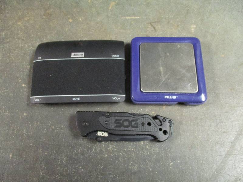 Digital Scale, Knife, and Speaker