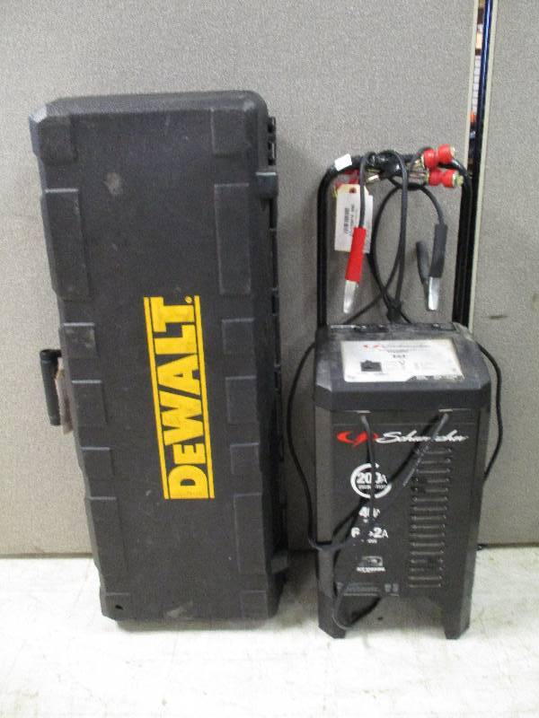 Schumacher Battery Charger and Dewalt Case