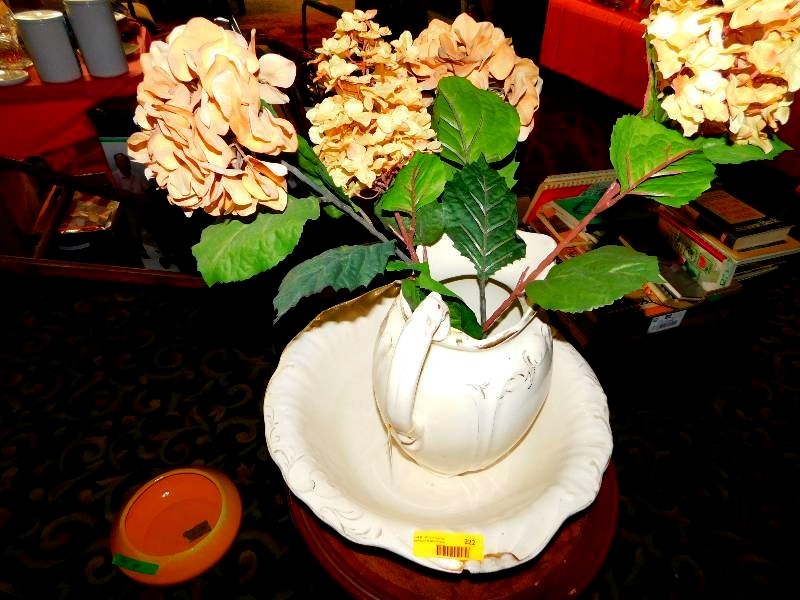 VINTAGE WATER PITCHER AND BOWL