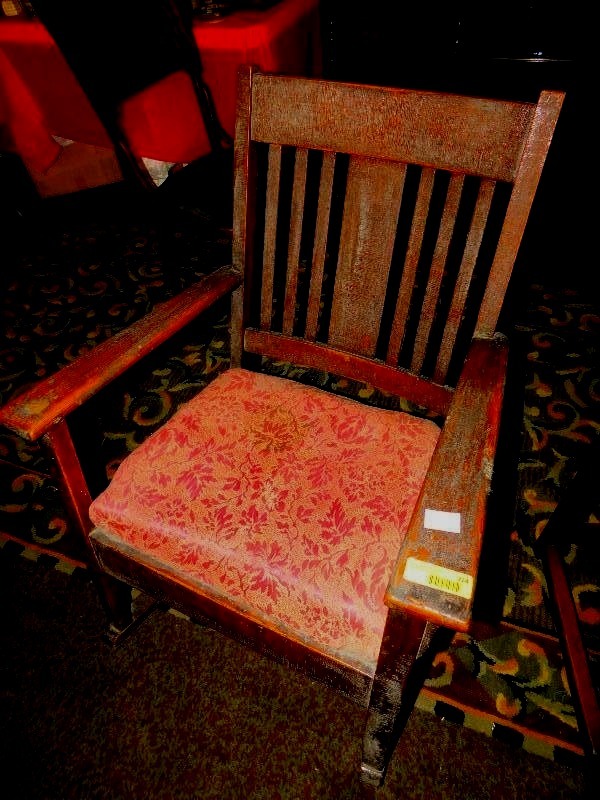 VINTAGE CHAIR WITH UPHOLSTERED SEAT