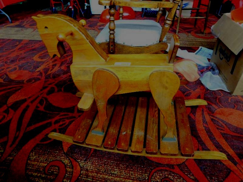 WOODEN ROCKING HORSE