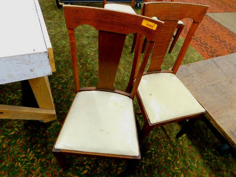 TWO ANTIQUE DINING ROOM CHAIRS