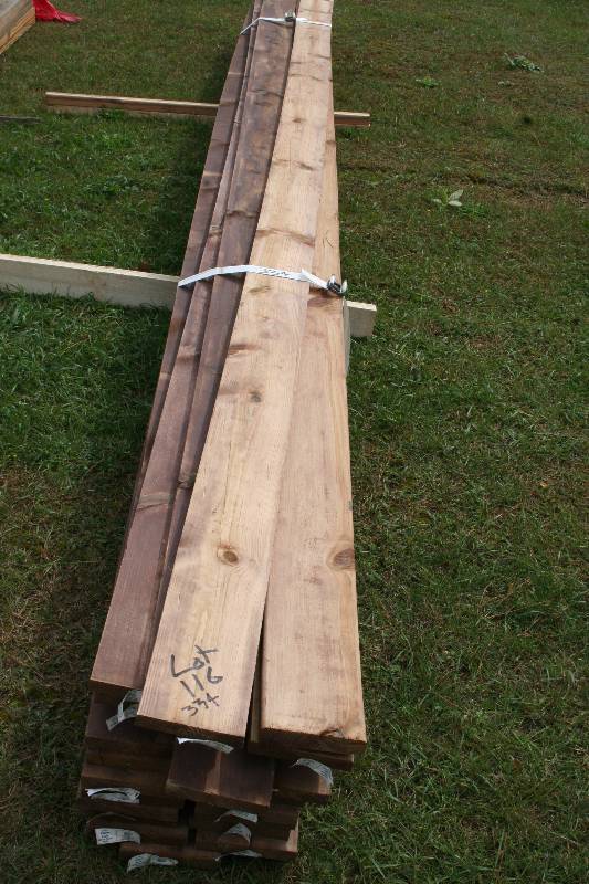 lot 116 image: Cedar-Colored Treated Lumber