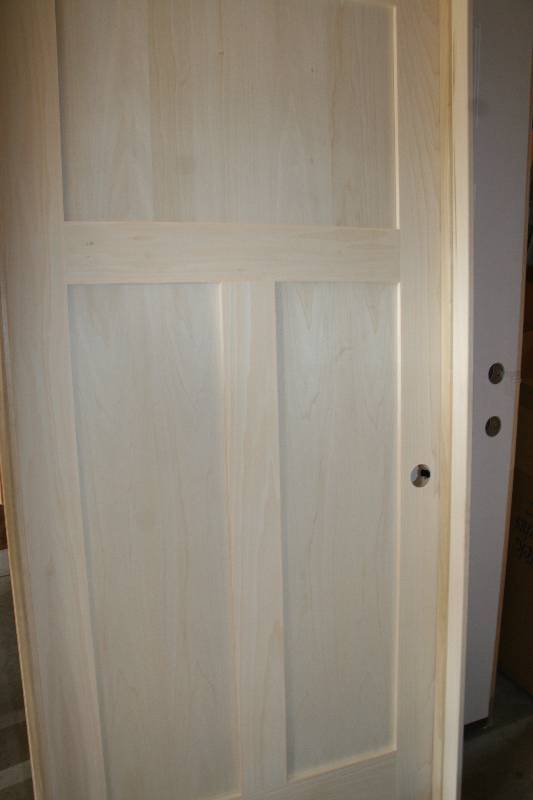 lot 148 image: 36 Solid Wood Poplar Door, Pre Hung