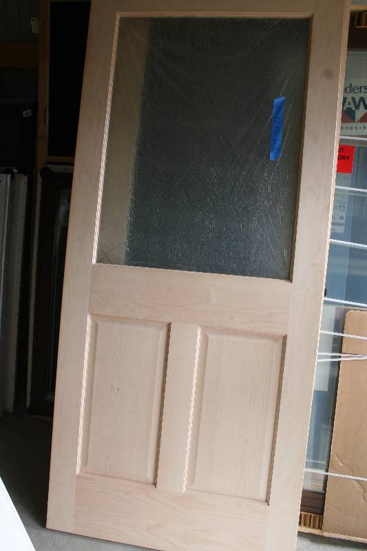 lot 160 image: Solid Maple Interior Door with Glass