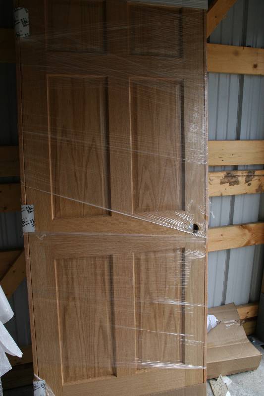 lot 163 image: Pre Hung Solid Oak Interior Door