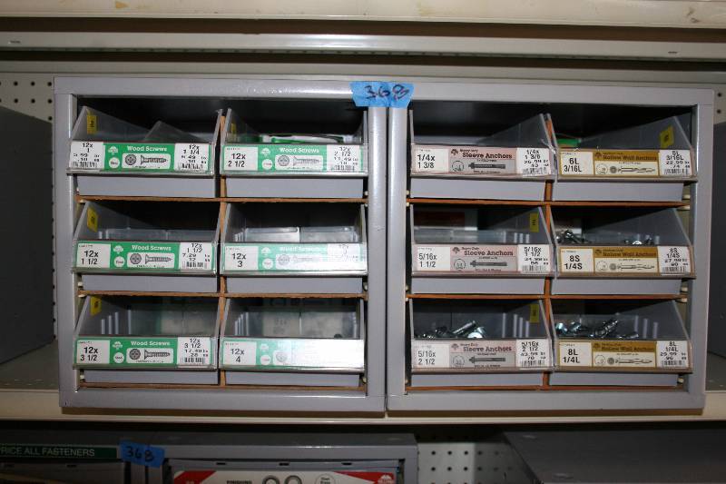 lot 366 image: Hardware Containers with Hardware
