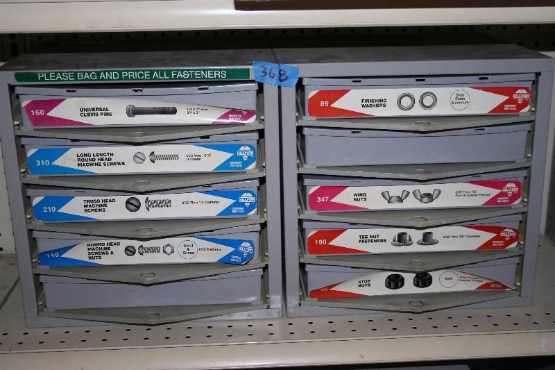 lot 371 image: Hardware Containers with Hardware