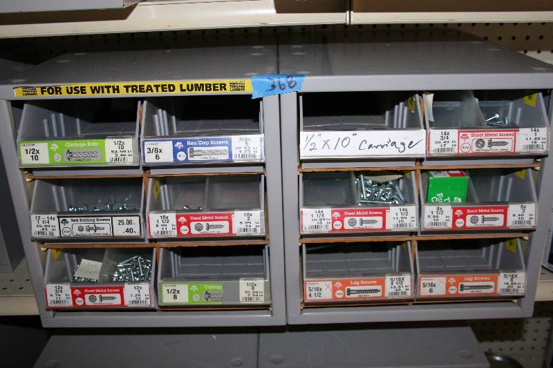 lot 372 image: Hardware Containers with Hardware