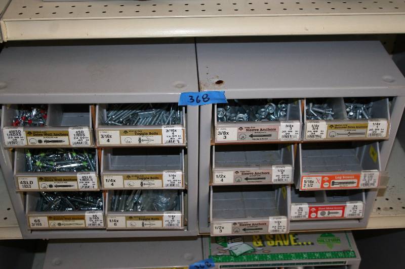 lot 376 image: Hardware Containers with Hardware