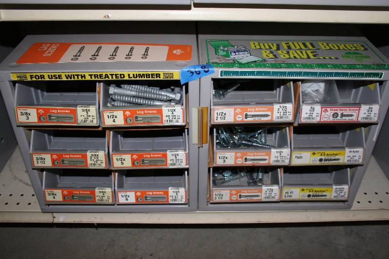 lot 381 image: Hardware Containers with Hardware