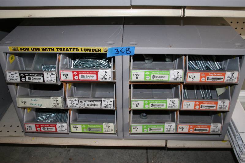 lot 382 image: Hardware Containers with Hardware