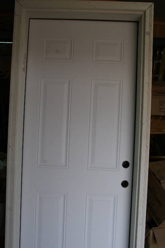 lot 586 image: Pre Hung Steel Insulated Exterior Door