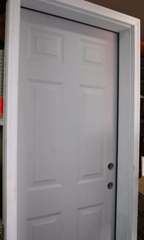 lot 588 image: Pre Hung Wooden Exterior Door