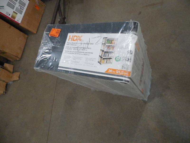 HDX 72 in. H x 36 in. W x 24 in. D 5 Shelf Plastic Ventilated Storage Shelving Unit