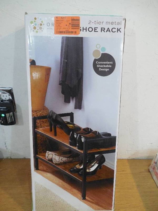 Order Home Collection 2-Tier Vintage Shoe Rack
