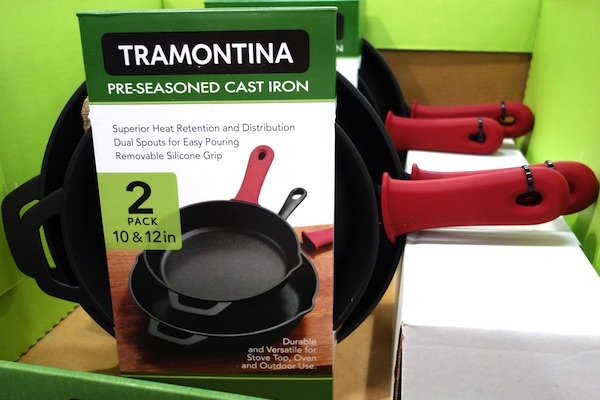 lot 56 image: Tramontina Pre-seasoned cast iron 2 pack 10 and 12 in