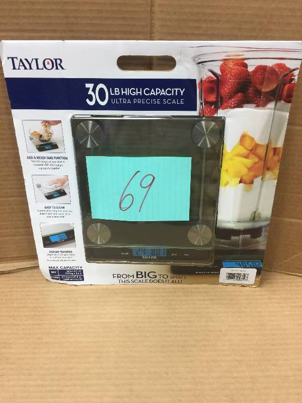 lot 69 image: Taylor High Capacity, Ultra Precise, Food Weight 30 LB Scale