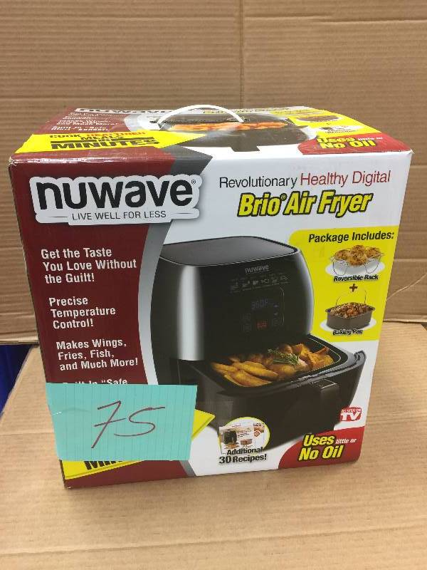 lot 75 image: NuWave 36001 Brio Air Fryer not used