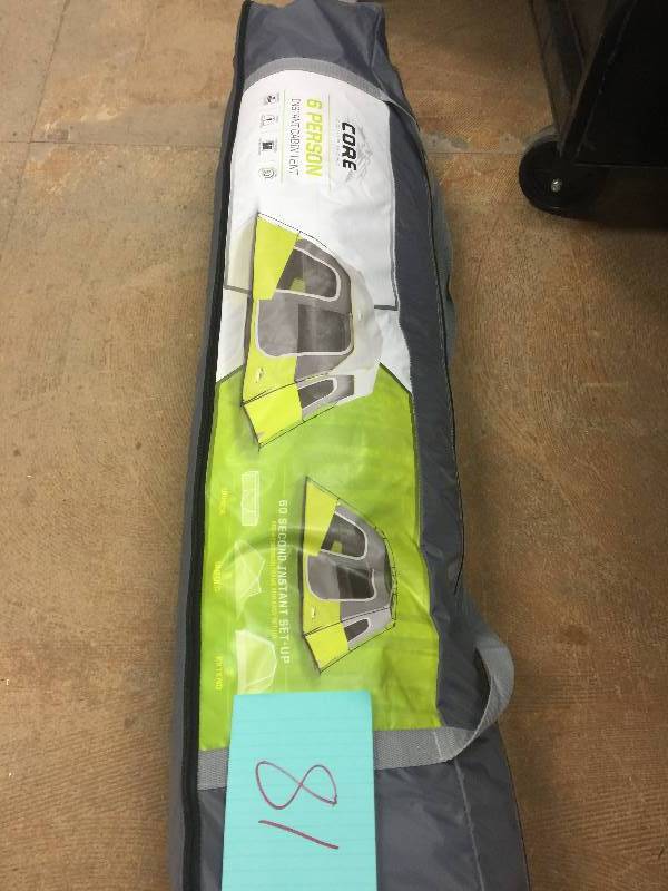 lot 81 image: Core Equipment 6-Person Instant Cabin Tent