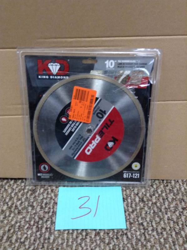 lot 31 image: DIAMOND 10 in. Diamond Tile Circular Saw Blade