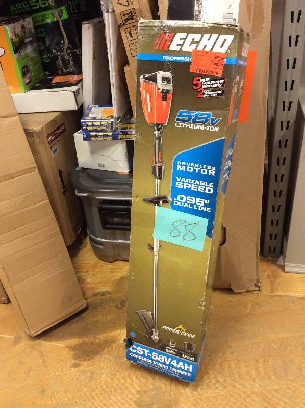 lot 88 image: ECHO 58-Volt Lithium-Ion Brushless Cordless String Trimmer - 4.0 Ah Battery and harger included CST-58V4AH