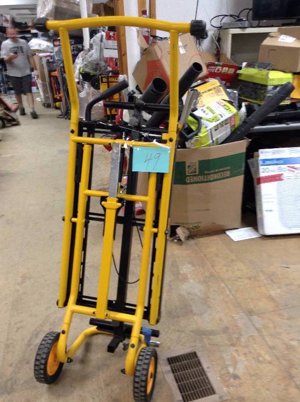lot 49 image: Dewalt 32-12 in. x 60 in. Rolling Miter Saw Stand