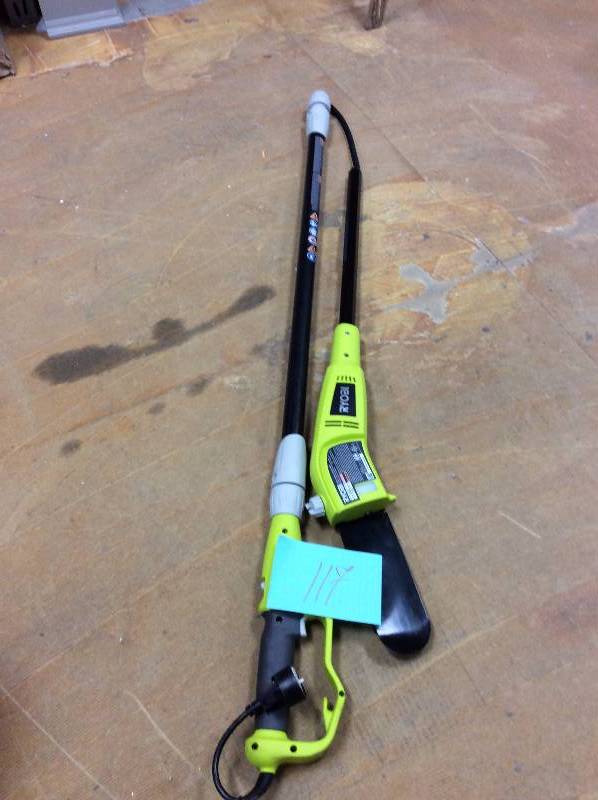 lot 117 image: Ryobi 8 Electric Pole Saw extends up to 9