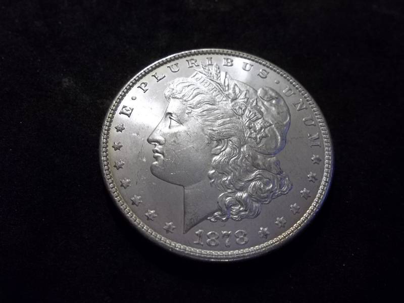 1878  Morgan Silver Dollar With 8 Tail Feathers