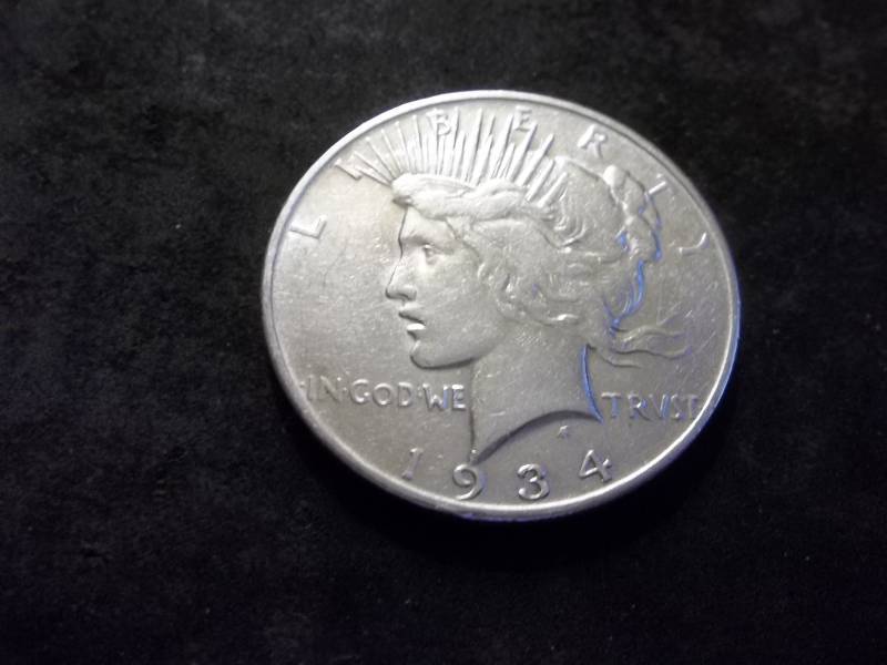 1934 D  Peace Silver Dollar