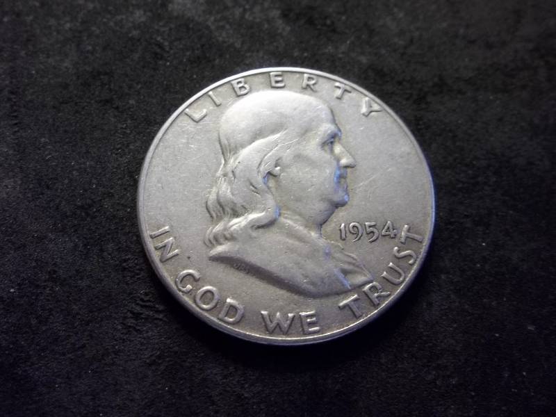 1954 S Franklin Half Dollar