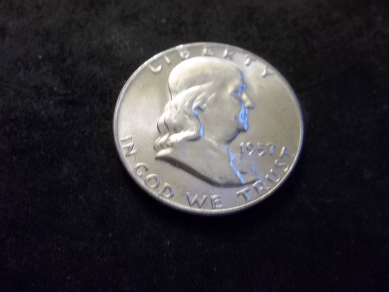 1957 D  Franklin Half Dollar