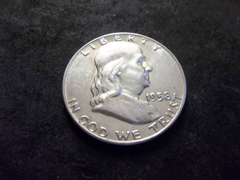 1958 D  Franklin Half Dollar