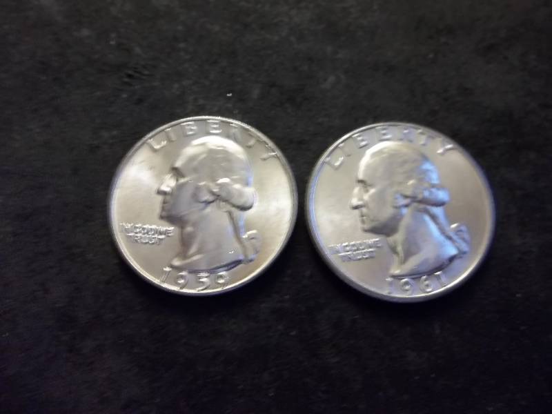 1959 D, 1961 D Washington Quarters