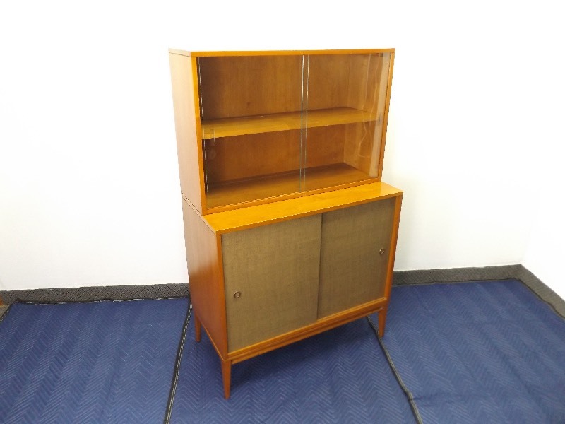 lot 1 image: Paul McCobb Mid Century Modern Maple Sideboard Hutch Bookcase