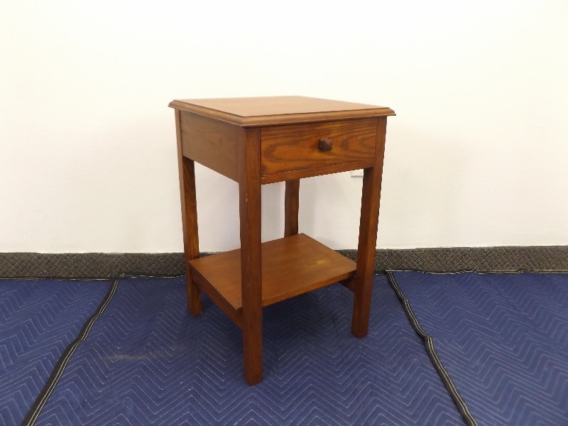 lot 25 image: Vintage Solid Wood End TableNightstand