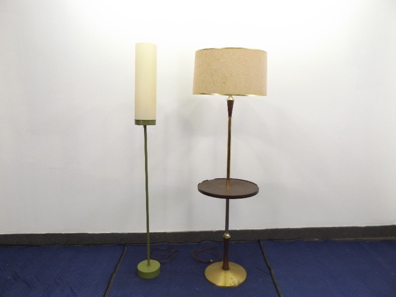 lot 33 image: 2 Mid Century Floor Lamps