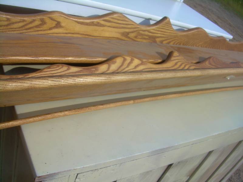 lot 25 image: 2 OAK HANGERS