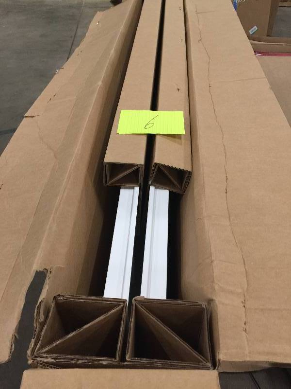 lot 6 image: Aquatic A2 5 in. x 23 in. x 74 in. 2-piece Direct-to-Stud Shower Wall in White in white not used