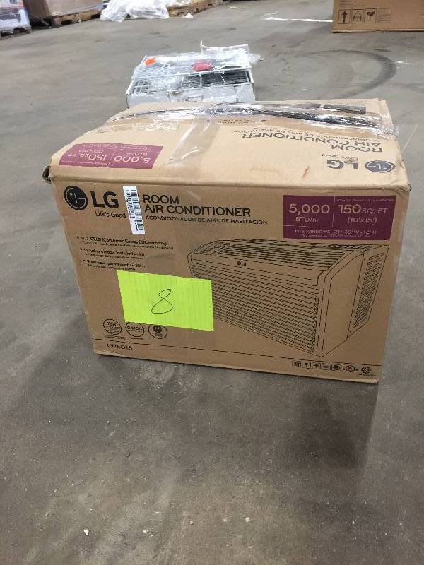 lot 8 image: LG LW5016 5000 BTUs Window Room Air Conditioner not used