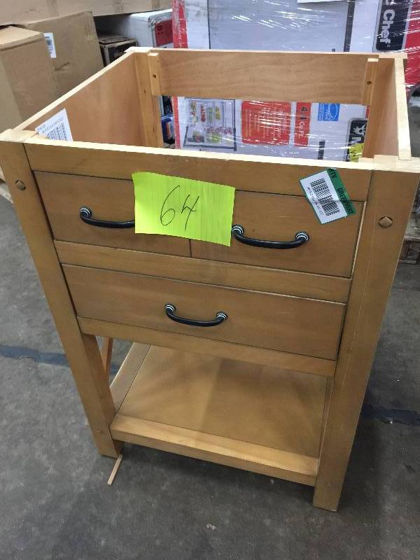 lot 64 image: Home Deorators Avondale 24 in. Vanity Cabinet Only in Weathered Pine