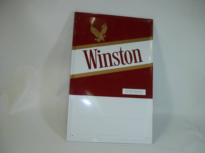 lot 10 image: Winston Tin Sign 17 x 27