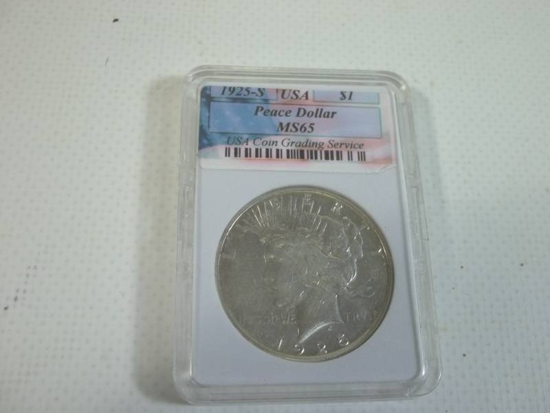 lot 26 image: 1925 Peace Dollar