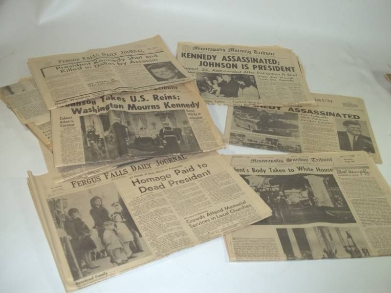 lot 45 image: Original Newspapers from Kennedy Assassination