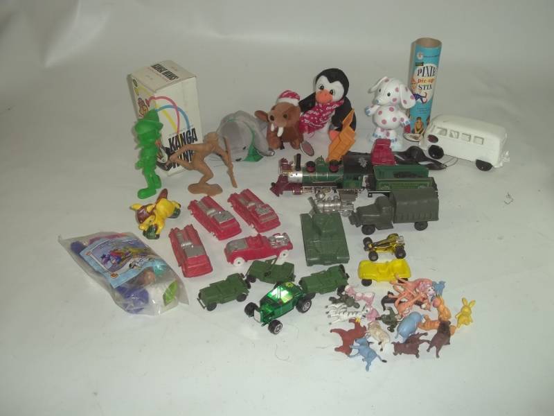 lot 88 image: Misc. Collectible Toys Including Rubber Auburn Fire trucks