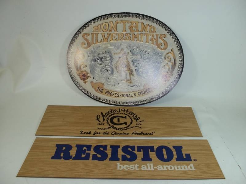 lot 106 image: Jewelry & Hat Western Wear Signs